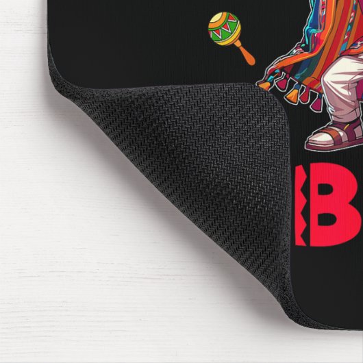 Bruh Mexican Boy Dabbing Poncho Cinco de Mayo Kind Muismat (Hoek)