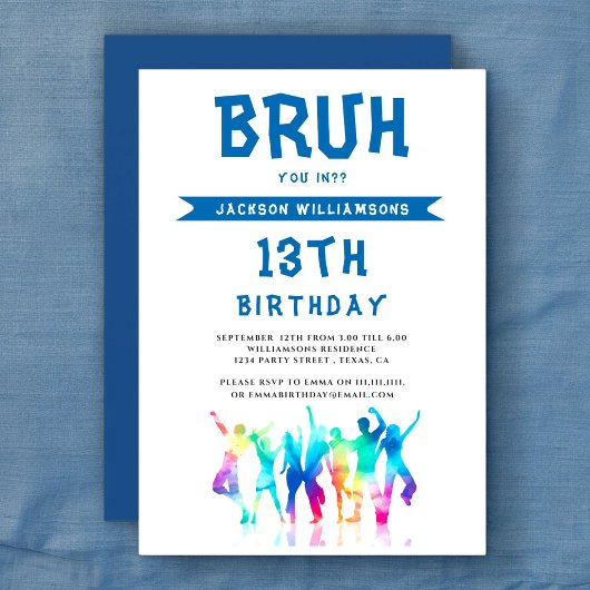 BRUH moderne entre anniversaire Invitation