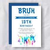 BRUH moderne tween verjaardag uitnodiging