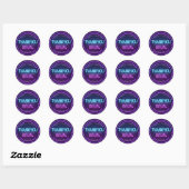 Bruh Neon Arcade Video Games Verjaardag Dank u Ronde Sticker (Vel)