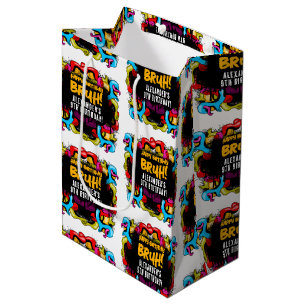 Bruh Neon Graffiti Hip Hop Straatkunst Verjaardag Medium Cadeauzakje