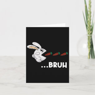 Bruh Paashaas Eten Chocolade Wortelen Konijn Kaart
