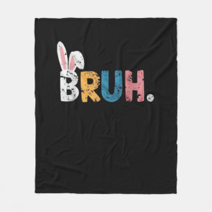 Bruh Paashaas Schattigee meme voor kinderen _2 Fleece Deken