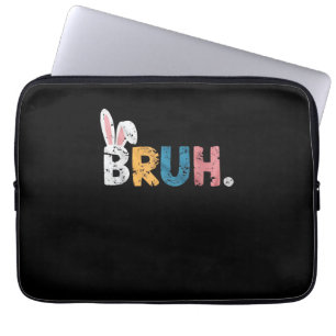 Bruh Paashaas Schattigee meme voor kinderen _2 Laptop Sleeve