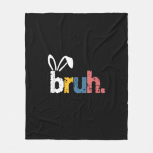 Bruh Paashaas Schattigee meme voor kinderen _5 Fleece Deken