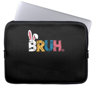 Bruh Paashaas Schattigee meme voor kinderen _6 Laptop Sleeve