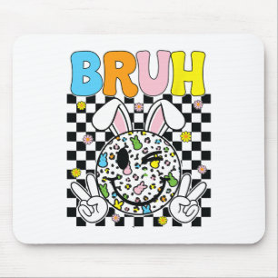 Bruh Pasen Dag Funny Bunny Eieren Groovy Lachend G Muismat