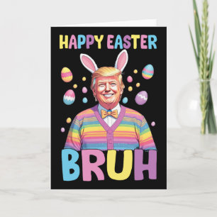 Bruh Pasen Dag Grappige Konijn Bunny Gelukkig Pase Kaart