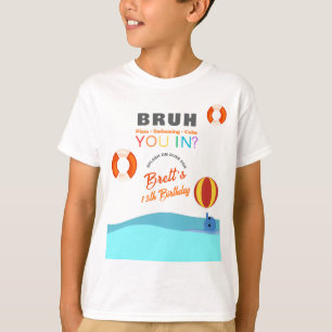Bruh Pool Party Verjaardag kinderen T-shirt