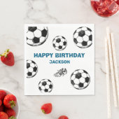 Bruh. Serviettes en papier de soccer (En situation)