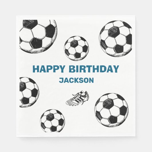 Bruh. Serviettes en papier de soccer (Devant)