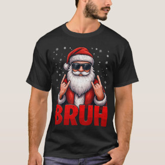 Bruh Sinterklaas Rock On Sneeuwvlok Kerstmis Xmas T-shirt