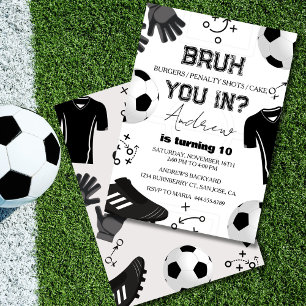 Bruh Soccer Invitation d'anniversaire pour enfants