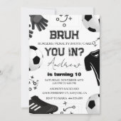 Bruh Soccer Invitation d'anniversaire pour enfants (Devant)