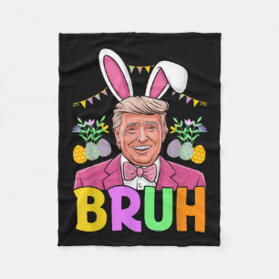 Bruh Trump Bunny Konijn Lover Bruh Paasdag Fun Fleece Deken