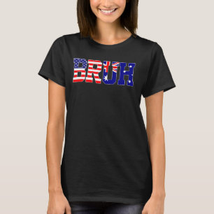 Bruh USA Australië Country Flag Amerikaans Austral T-shirt