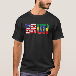 Bruh USA Ethiopia Country Flag Amerikaans Ethiopis T-shirt