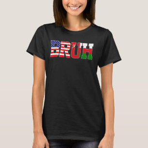 Bruh USA Oman Country Flag Amerikaanse Omaanse mei T-shirt
