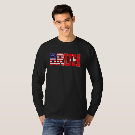 Bruh USA Zwitserland Land Vlag Amerikaans Zwitsers T-shirt (Voorkant volledig)