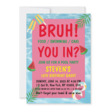 bruh verjaardag Pool bash