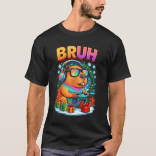 Bruh Videogames Jongens Capybara Gaming Prettig Ke T-shirt