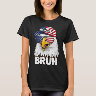 Bruh Vierde 4de Juli Adelaar Amerikaans Patriottis T-shirt