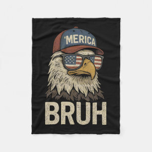 Bruh Vierde 4de Juli Adelaar Amerikaanse Patriotti Fleece Deken