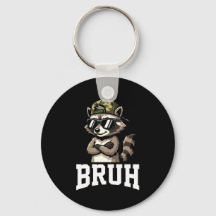 Bruh Wasbeer Camo Hoed Grappig Jeugd Tiener Kids S Sleutelhanger