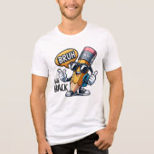 Bruh We Back, Back To School Teacher  Tri-Blend Shirt (Voorkant)