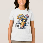 Bruh We Back, Back To School Teacher  Tri-Blend Shirt (Voorkant)