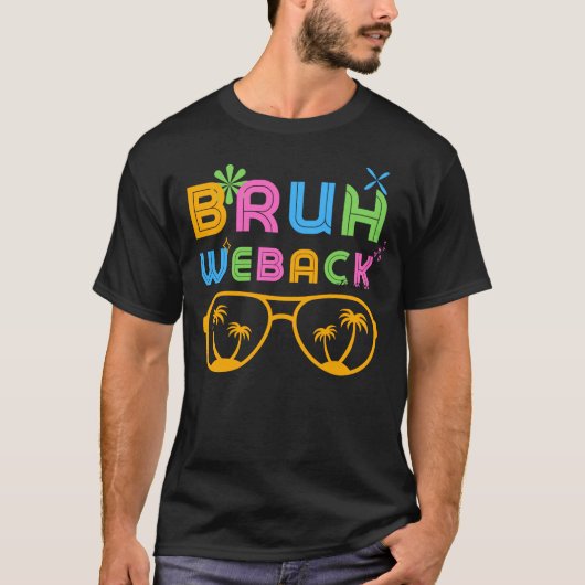 Bruh We Back Teachers Kids Funny Groovy T-shirt (Voorkant)
