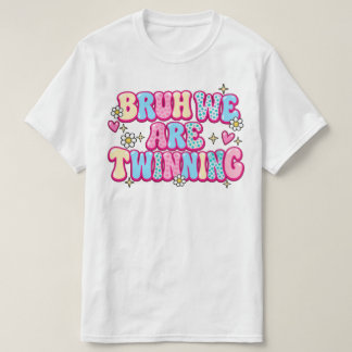 Bruh We Hebben Een Tweeling Jongens Grappige Dinos T-shirt