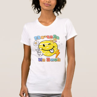 Bruh We Zijn Terug Groovy Smiley Face Terug Naar S T-shirt