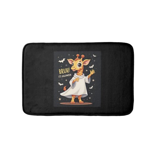 Bruh zijn Halloween Funny Dabbing Ghost Giraffe Lo Badmat (Voorkant)