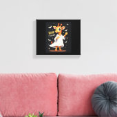 Bruh zijn Halloween Funny Dabbing Ghost Giraffe Lo Canvas Afdruk (Insitu (Woonkamer))