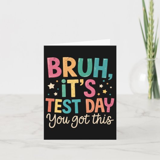Bruh zijn testdag heb je deze testdag leraar kaart (Voorkant)