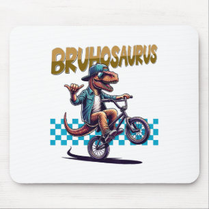 Bruhosaurus T-rex Dinosaur rijdt op Bmx-fiets - Jo Muismat