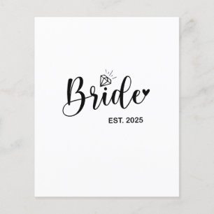 Bruid 2025 Lente Trouw Aankondiging Huwelijk Flyer