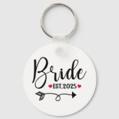Bruid 2025 Wedding Matching Mrs. Est 2025 Getrouwd Sleutelhanger (Voorkant)