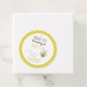 Bruid 2 BEE Schattig Geel Stippen Bruiloft Feest Bedankjes Labels (In situ)