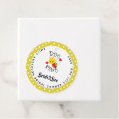Bruid 2 Bij Min Geel Stippen Bruiloftfeest Bedankjes Labels (In situ)