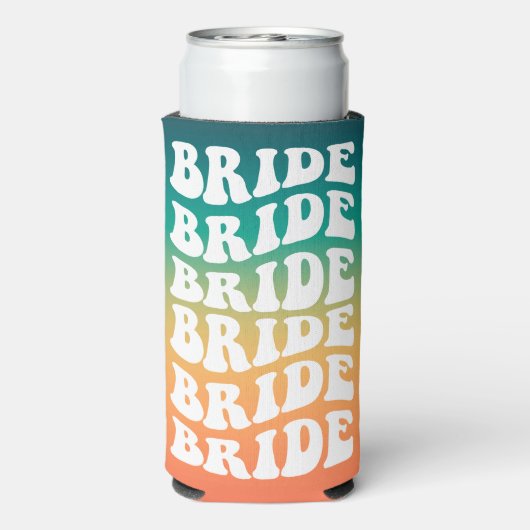 Bruid | Aangepaste Retro Tekst met Gradiënt (Seltzer Achterkant)