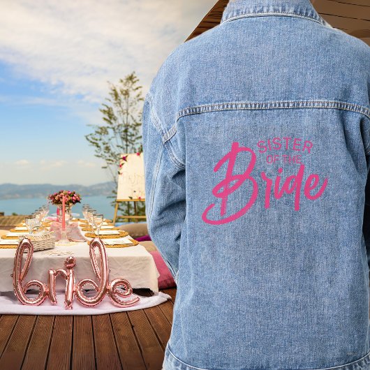 Bruid aangepaste tekst  denim jacket