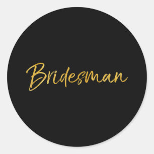 Bruid & Bruidegom Wedding Design Studio Mannen Ronde Sticker