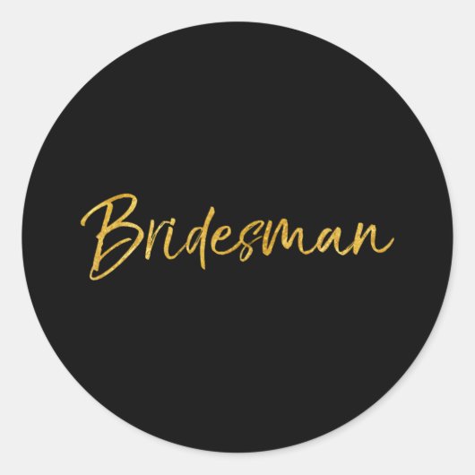 Bruid & Bruidegom Wedding Design Studio Mannen Ronde Sticker (Voorkant)