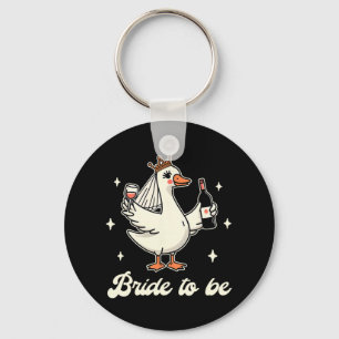 Bruid Babe Bruiloft Feest Trouwdag Dwaze Gans Brui Sleutelhanger
