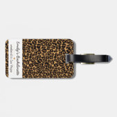 Bruid Bachelorette Boujee Trendy Luipaardprint  Bagagelabel (Achterkant horizontaal)