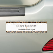 Bruid Bachelorette Boujee Trendy Luipaardprint  Bumpersticker (Op auto)