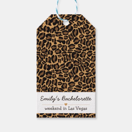 Bruid Bachelorette Boujee Trendy Luipaardprint  Cadeaulabel (Voorkant)
