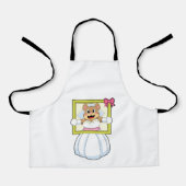 Bruid Beer met Trouwjurk & Lijstje.p Schort (Voorkant)